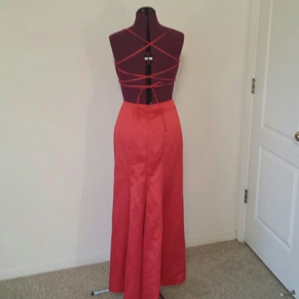 Vintage Y2K Jessica McClintock for Gunne Sax Red Formal Dress‎ Gown Size Small
